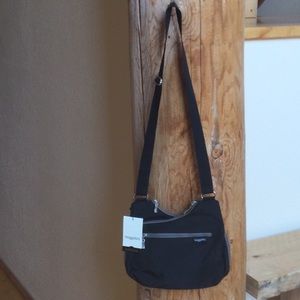 NWT  Black/Silver/Gray Baggallini Crossbody Purse